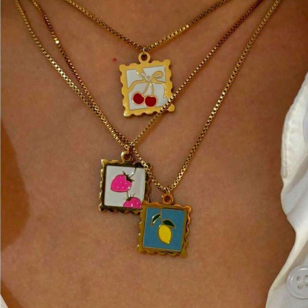 Lemon necklace #1526